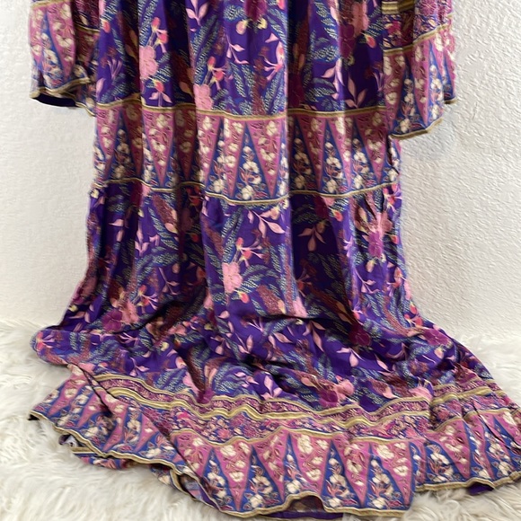 SHEIN Boho Floral Print V-Neck Maxi Flowy Dress Size Small - Picture 7 of 11